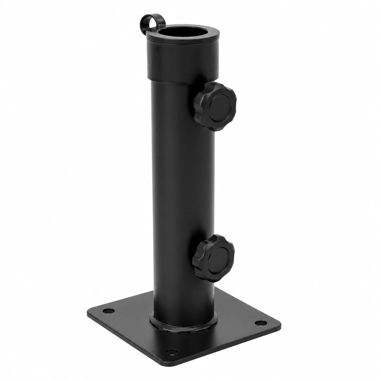 Stabiler Sonnenschirmständer für 38/48 mm Masten, Mattschwarzer Stahl