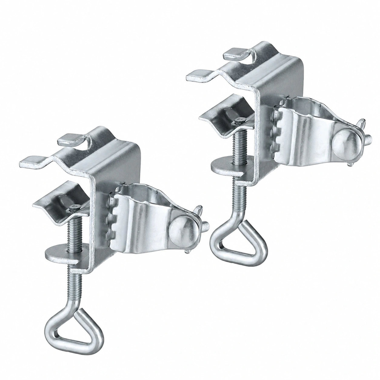 Verstellbare Sonnenschirmhalterung für Balkongeländer, Ø 19-32mm, Set aus 2, ohne Bohren, verzinkt, ideal für Gartenschirme