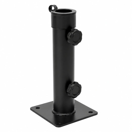 Stabiler Sonnenschirmständer für 38/48 mm Masten, Mattschwarzer Stahl