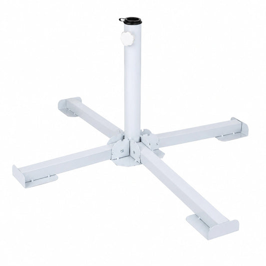 Faltbarer Metallschirmständer 64x85x31 cm, geeignet für Stangen Ø25-38 mm, stabil und robust, einfacher Aufbau, kompaktes Design für Terrasse und Garten