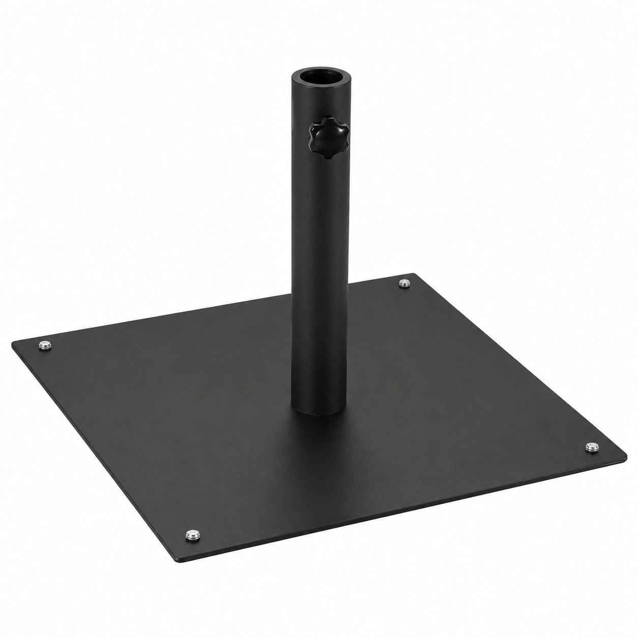 COSTWAY 15 kg Sonnenschirmständer, quadratisch, verstellbare Füße, passend für 40/50 mm Stangen, ideal für Garten und Balkon