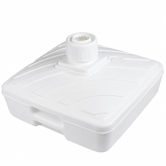 Hochwertiger Rollbarer Sonnenschirmständer 52kg, Befüllbar, Weiß