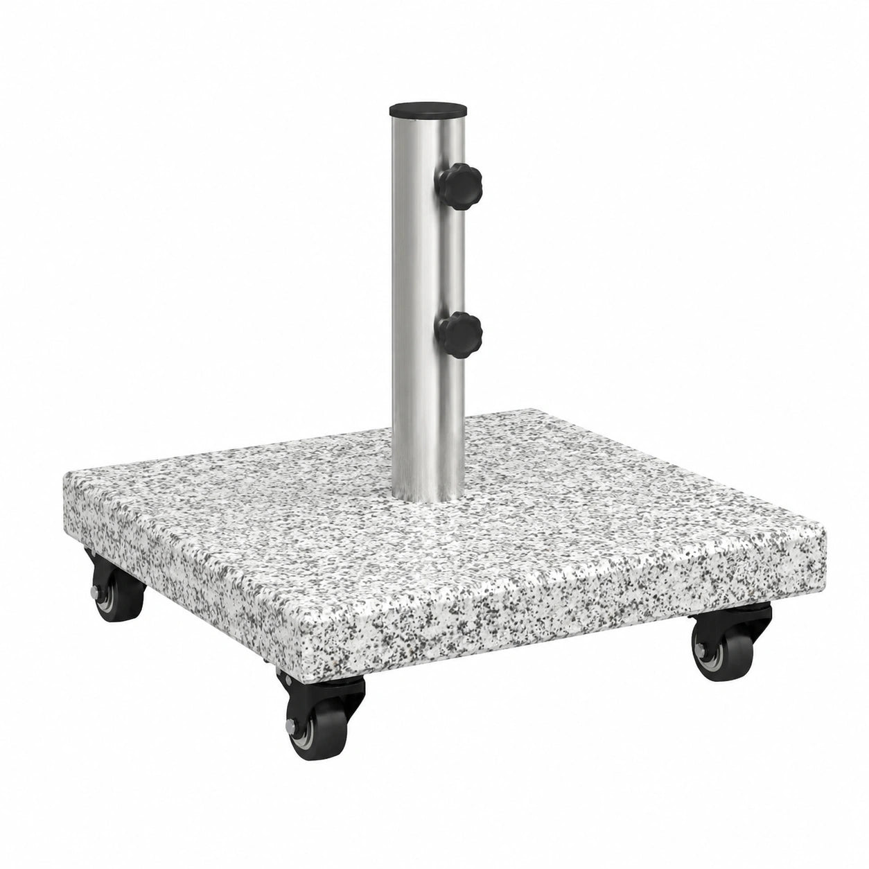 Granit-Sonnenschirmständer Grau 45 cm für Garten und Terrasse