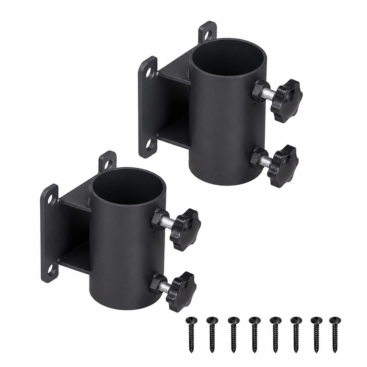 2er Set Verstellbare Schirmklemme aus Metall für Terrassenschirme - Passend für 33-51 mm Stangen, Ideal für Balkon, Hof und Garten