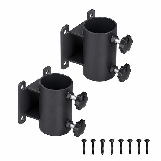 2er Set Verstellbare Schirmklemme aus Metall für Terrassenschirme - Passend für 33-51 mm Stangen, Ideal für Balkon, Hof und Garten