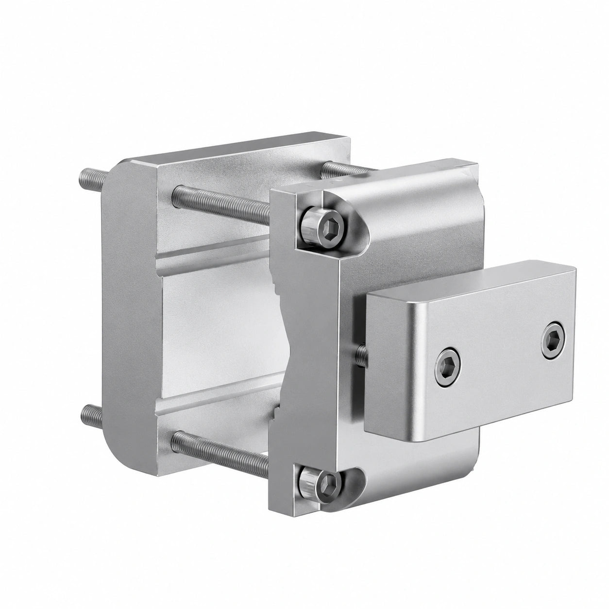 4smile Hochbelastbare Sonnenschirmhalterung für Balkongeländer - Universell passend ohne Ständer, Aluminium, Silber