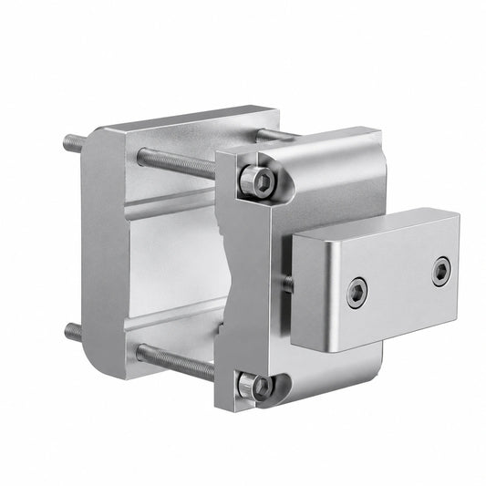 4smile Hochbelastbare Sonnenschirmhalterung für Balkongeländer - Universell passend ohne Ständer, Aluminium, Silber