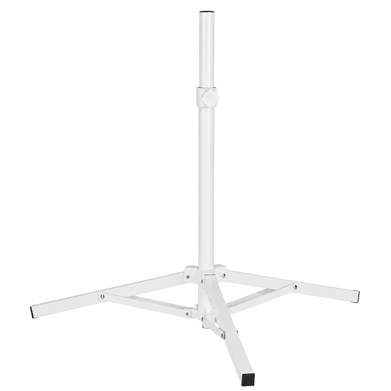 Relaxdays Klappbarer Sonnenschirmständer, 25-32 mm, Dreibein, Stabiler Halter, Weiß, 55x67x67 cm