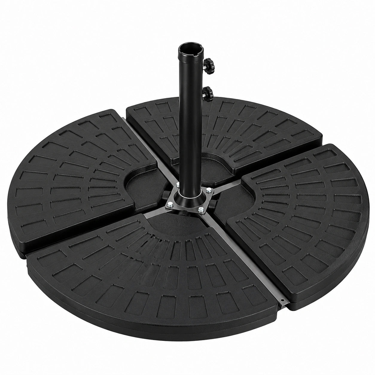 MaxxGarden Befüllbarer Sonnenschirmständer – Stabiler Standfuß für Balkon – Geeignet für Sand oder Wasser – Größe 50x50x7,5cm, Gewicht bis 60kg