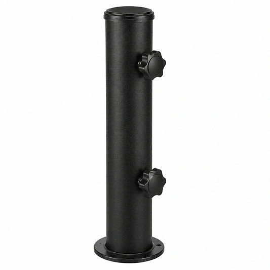 Universeller Garten-Sonnenschirmhalter mit Reduzierringen, schwarz