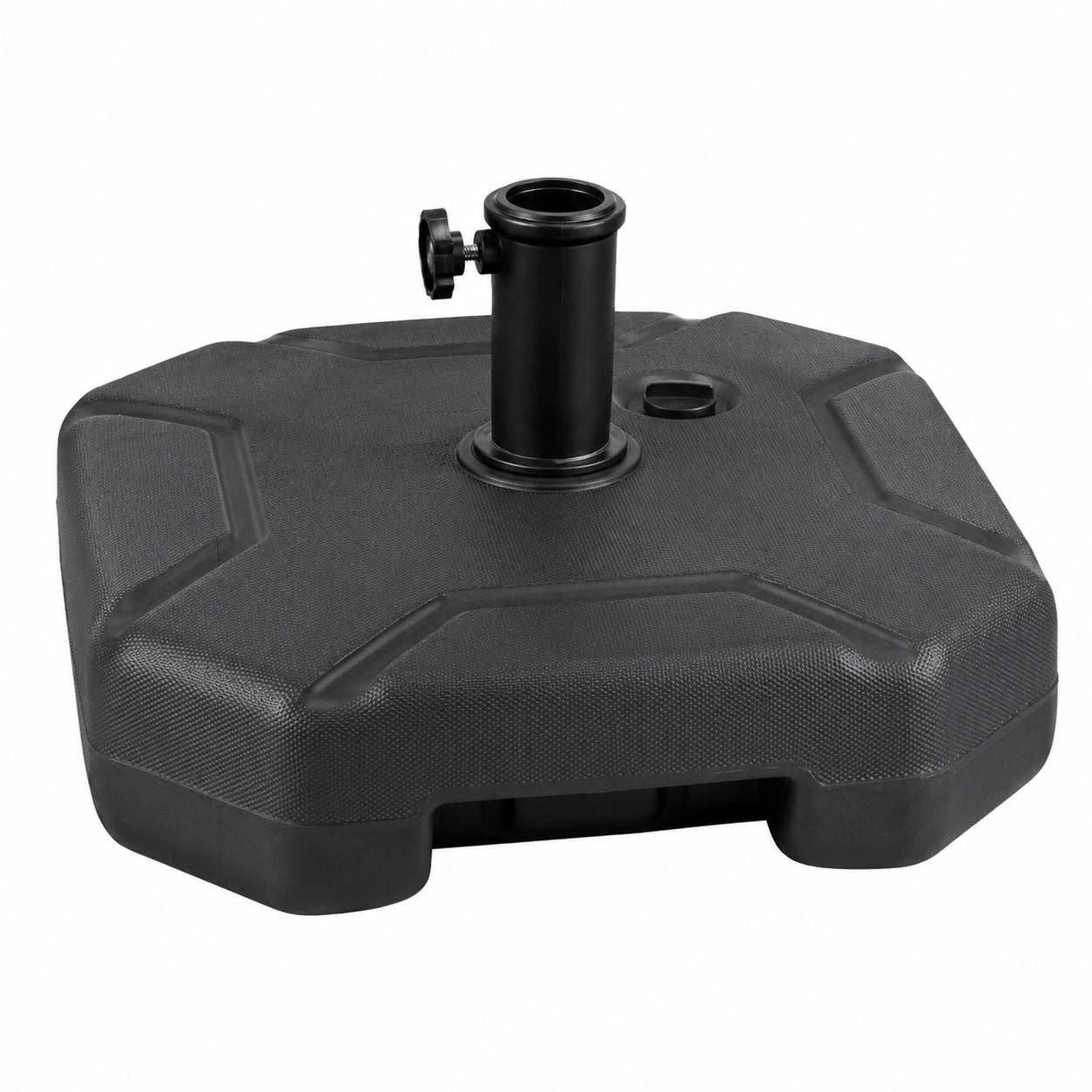 Füllbarer Sonnenschirmständer mit Griff, geeignet für 38/48 mm Schirmstangen, ideal für Garten und Pool
