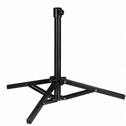 Mobiler Sonnenschirmständer aus Stahl, klappbar, Ø 25-32 mm, für Garten und Camping, schwarz