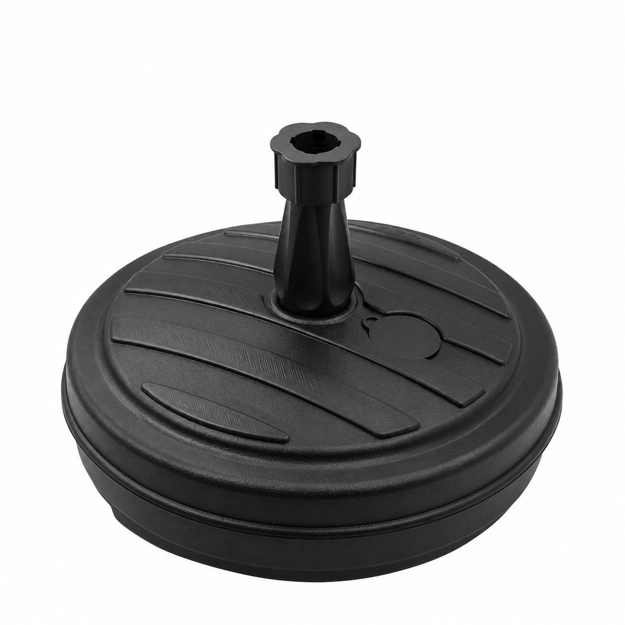 Befüllbarer Sonnenschirmständer für Garten und Terrasse – Rund, 13L, Schwarz