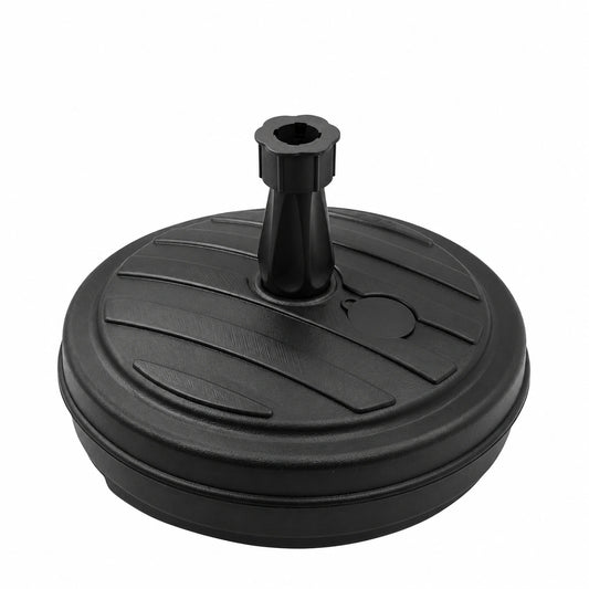 Befüllbarer Sonnenschirmständer für Garten und Terrasse – Rund, 13L, Schwarz