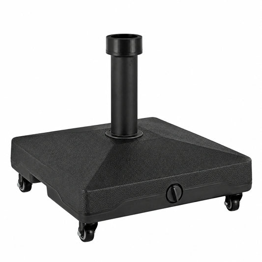 Rollbarer Sonnenschirmständer mit Wasser- und Sandfüllung, für 40/55 mm Schirmstangen, ideal für Garten und Terrasse