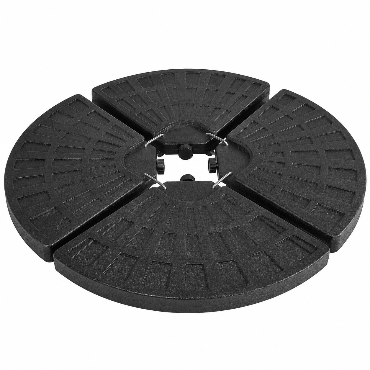 Yaheetech Sonnenschirm 4er Set Füllbares Schirmständer Set für Ampelschirme, Schwarz