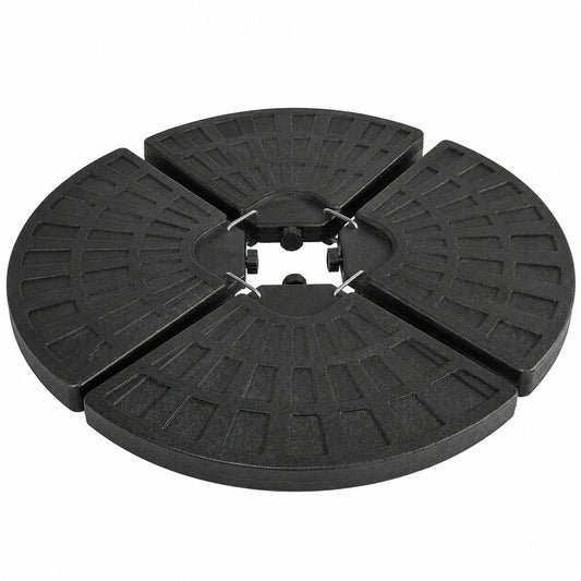 Yaheetech Sonnenschirm 4er Set Füllbares Schirmständer Set für Ampelschirme, Schwarz